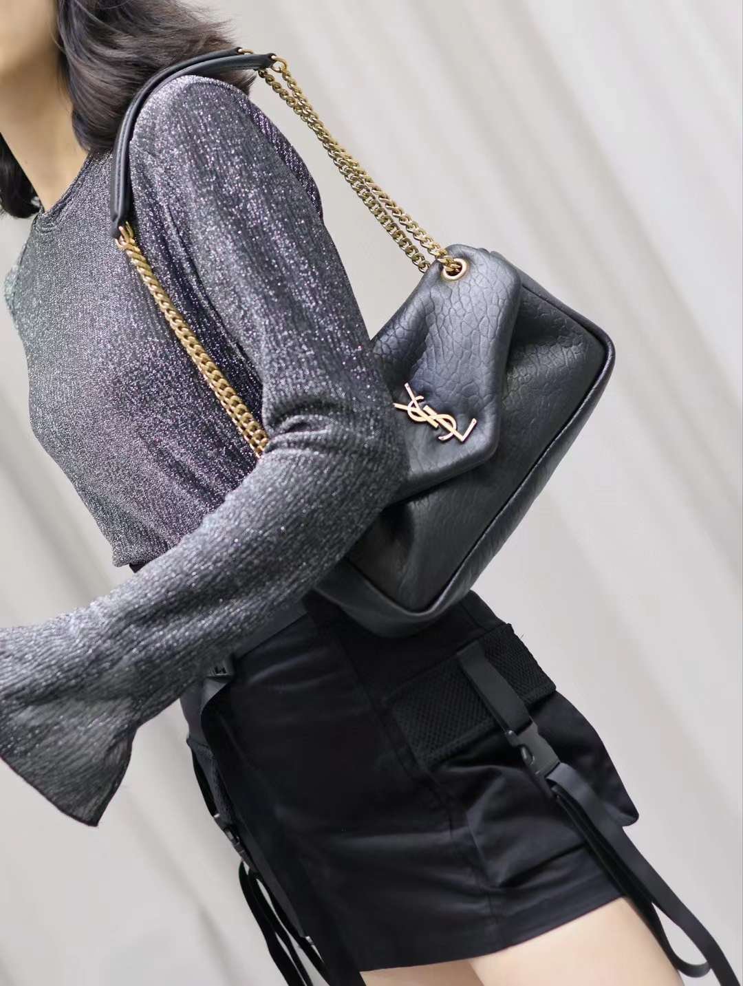 YSL CALYPSO_ Elephant leather chain bag