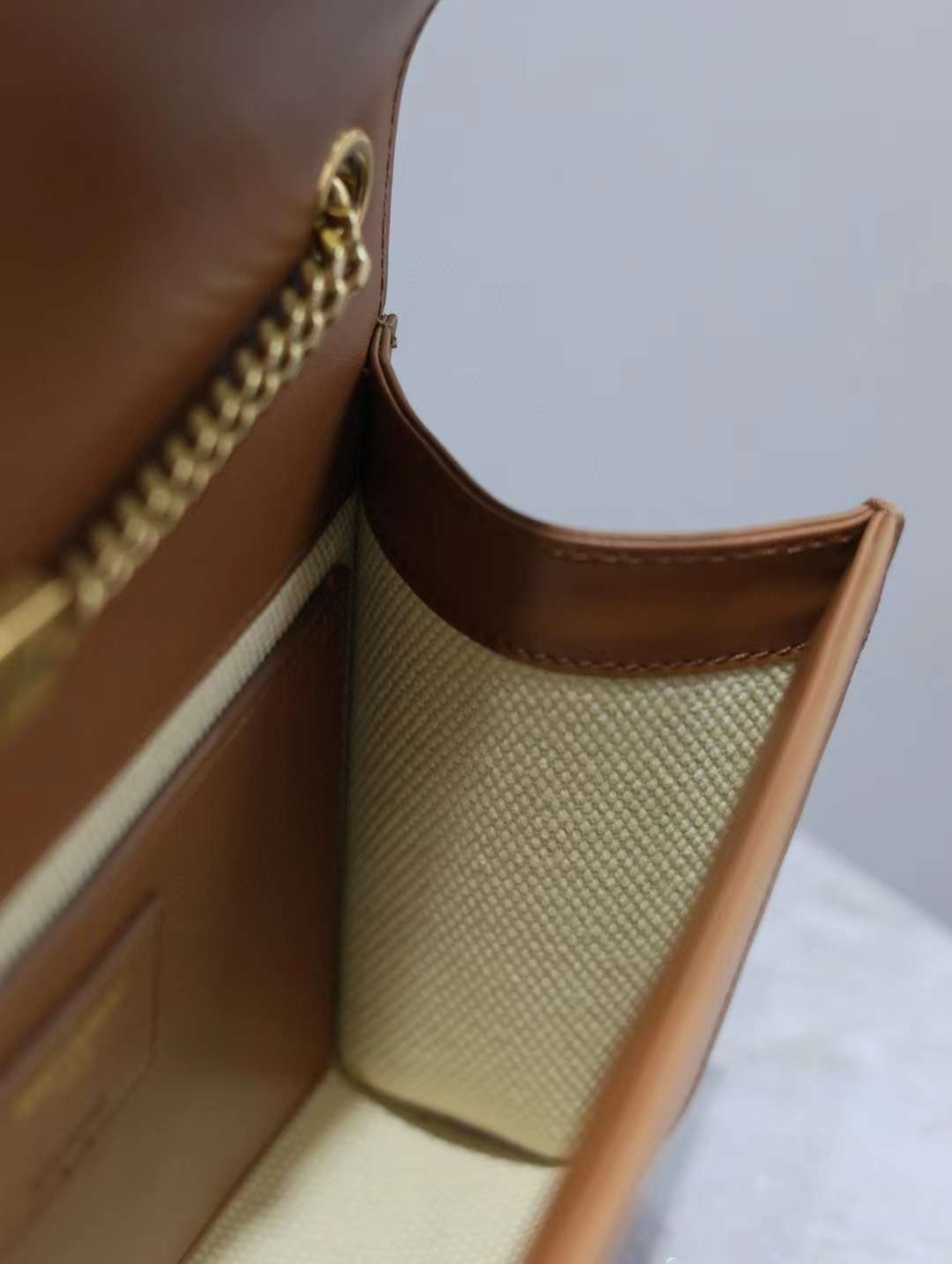 YSL  KATE small canvas and plant-tanned leather handbag