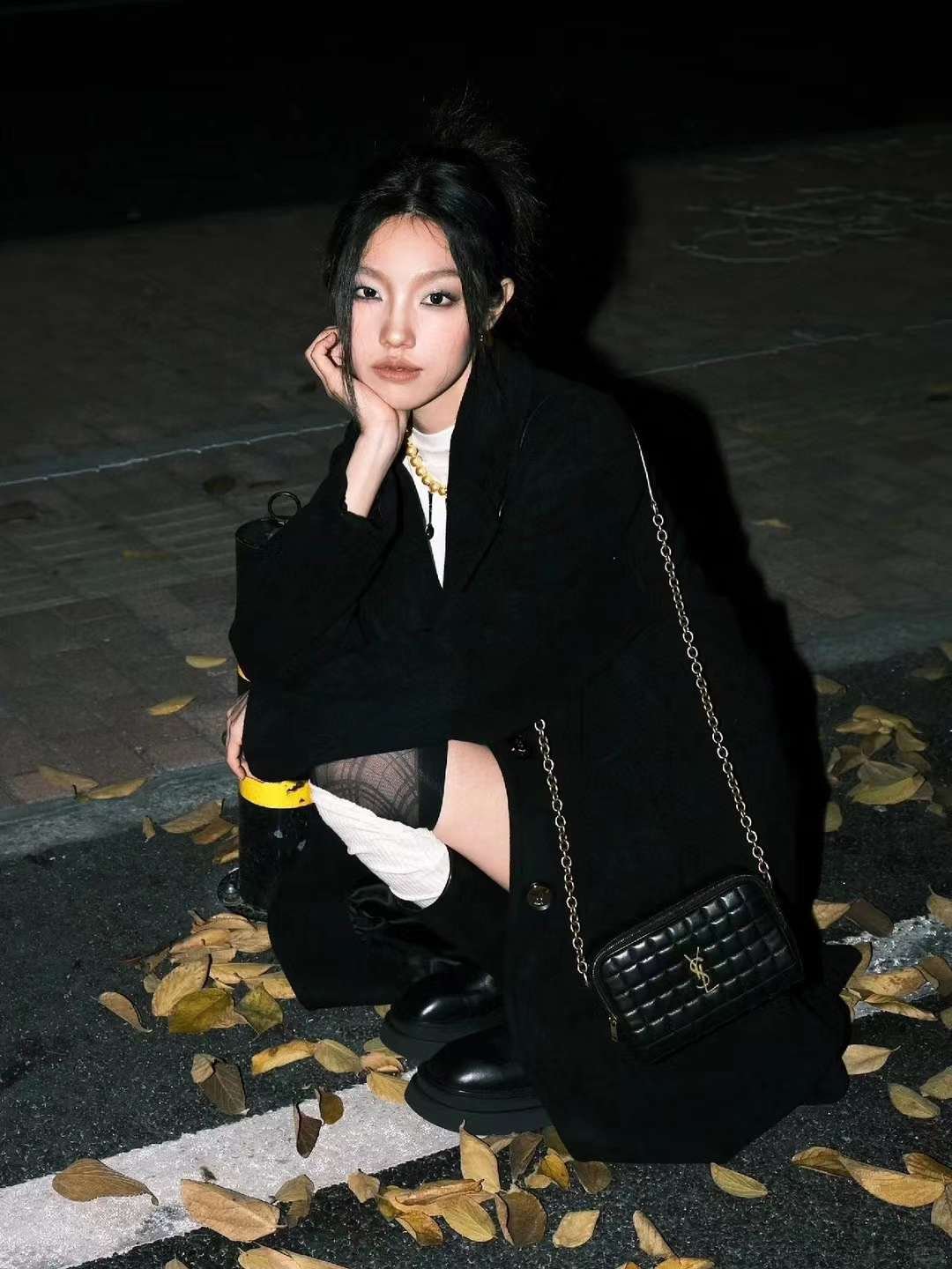 YSL CASSANDRE MATELASS CARR Mini Camera Bag in Lambskin