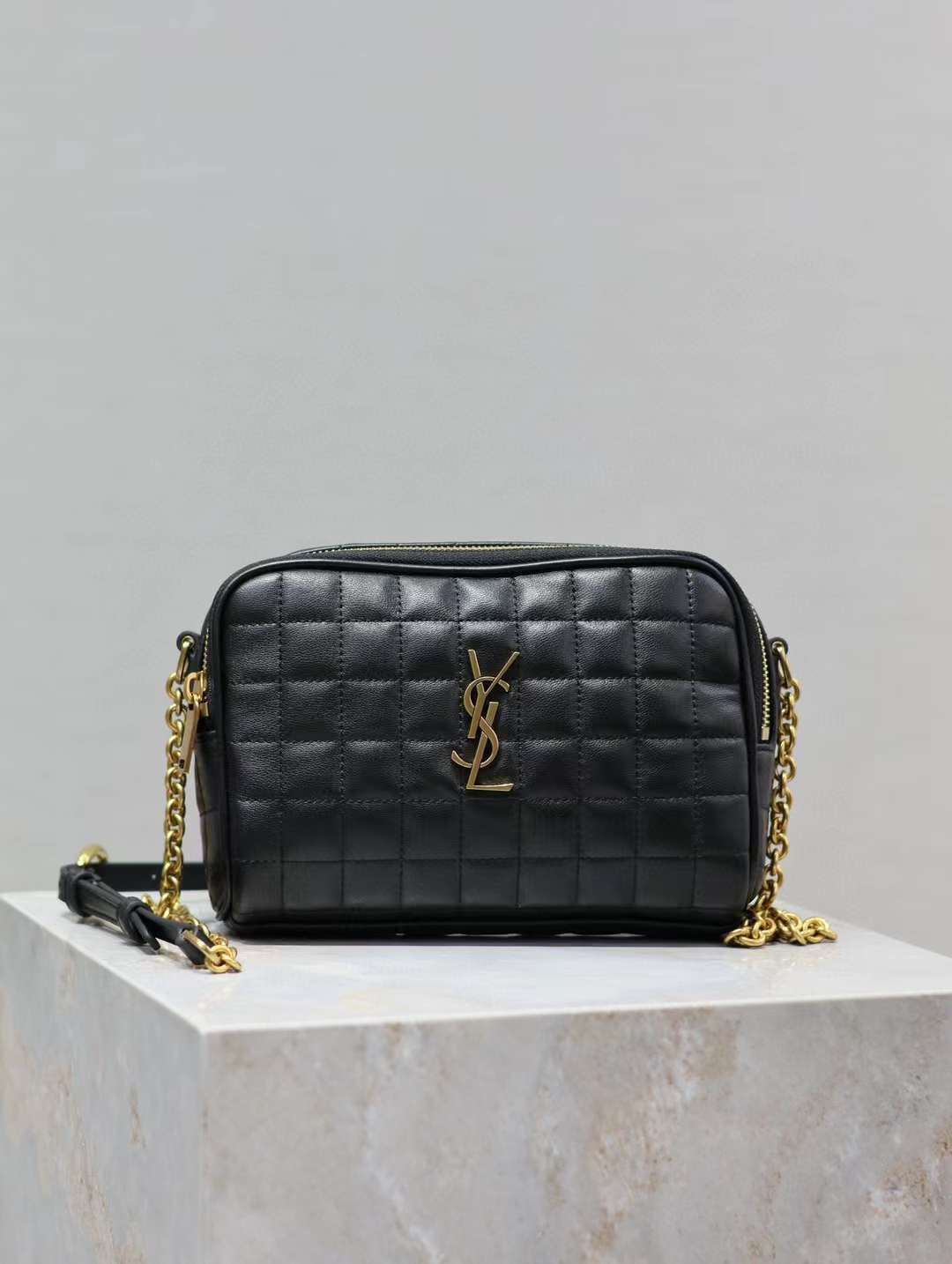 YSL CASSANDRE MATELASS CARR Mini Camera Bag in Lambskin