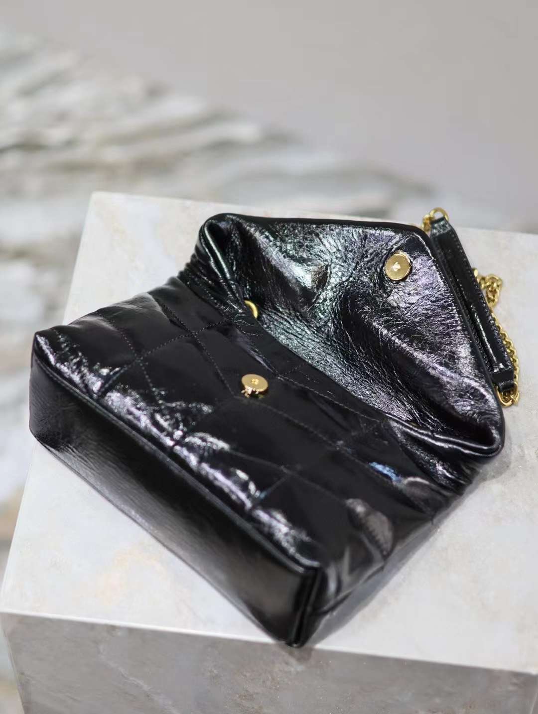 YSL Loulou Puffer mini Double chain bag