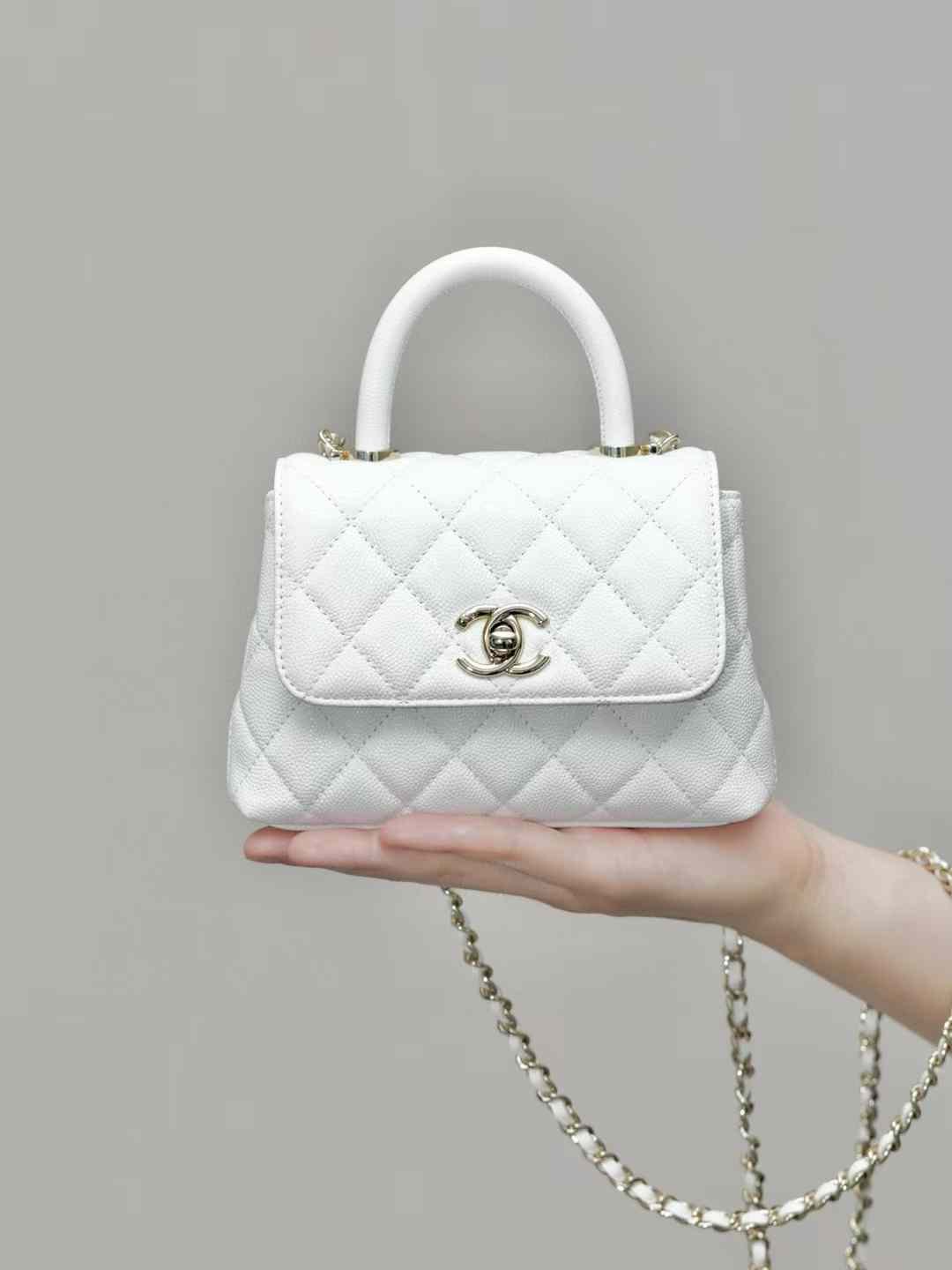 CHANEL MINI FLAP BAG WITH TOP HANDLE