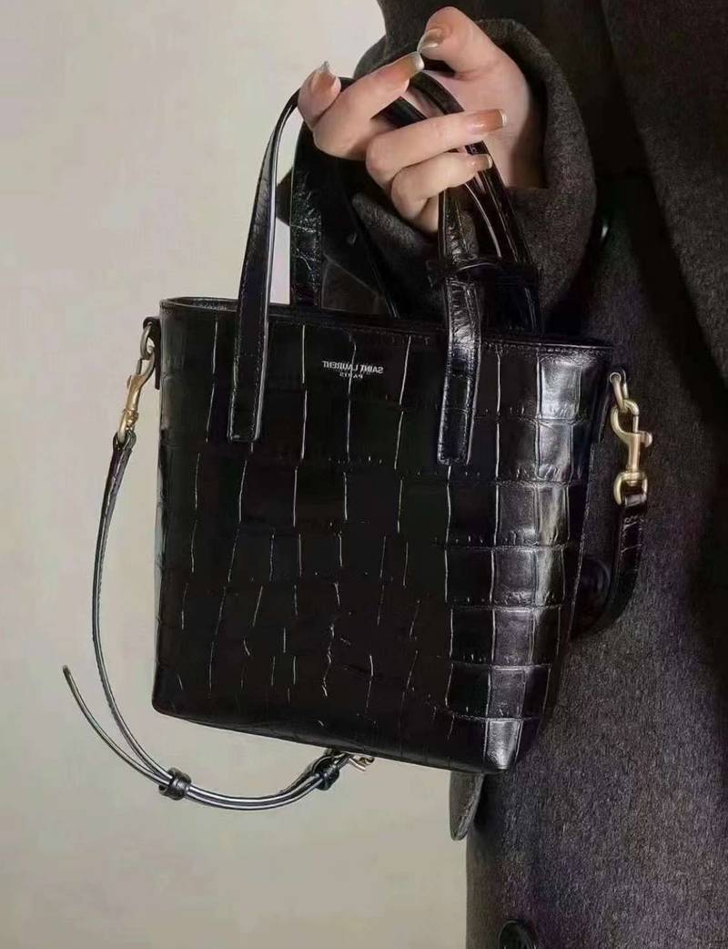 YSL mini  Crocodile print tote bag
