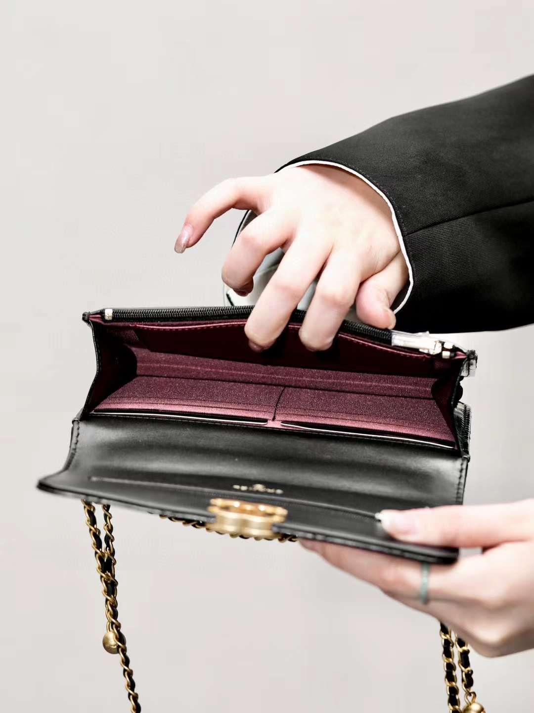 CHANEL classics WOC Double ball BAG