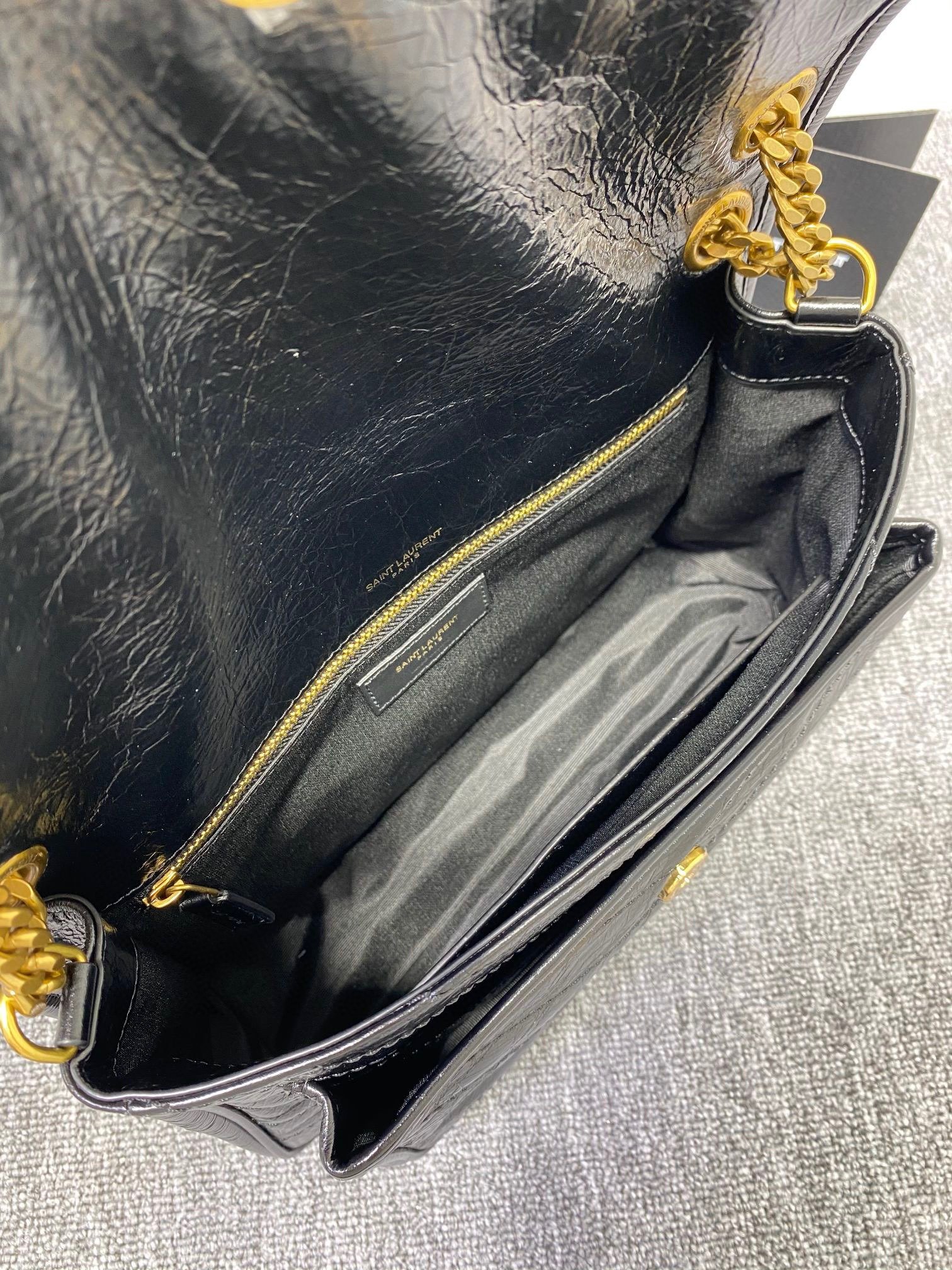 YSL Niki Bag in Crinkled Calfskin