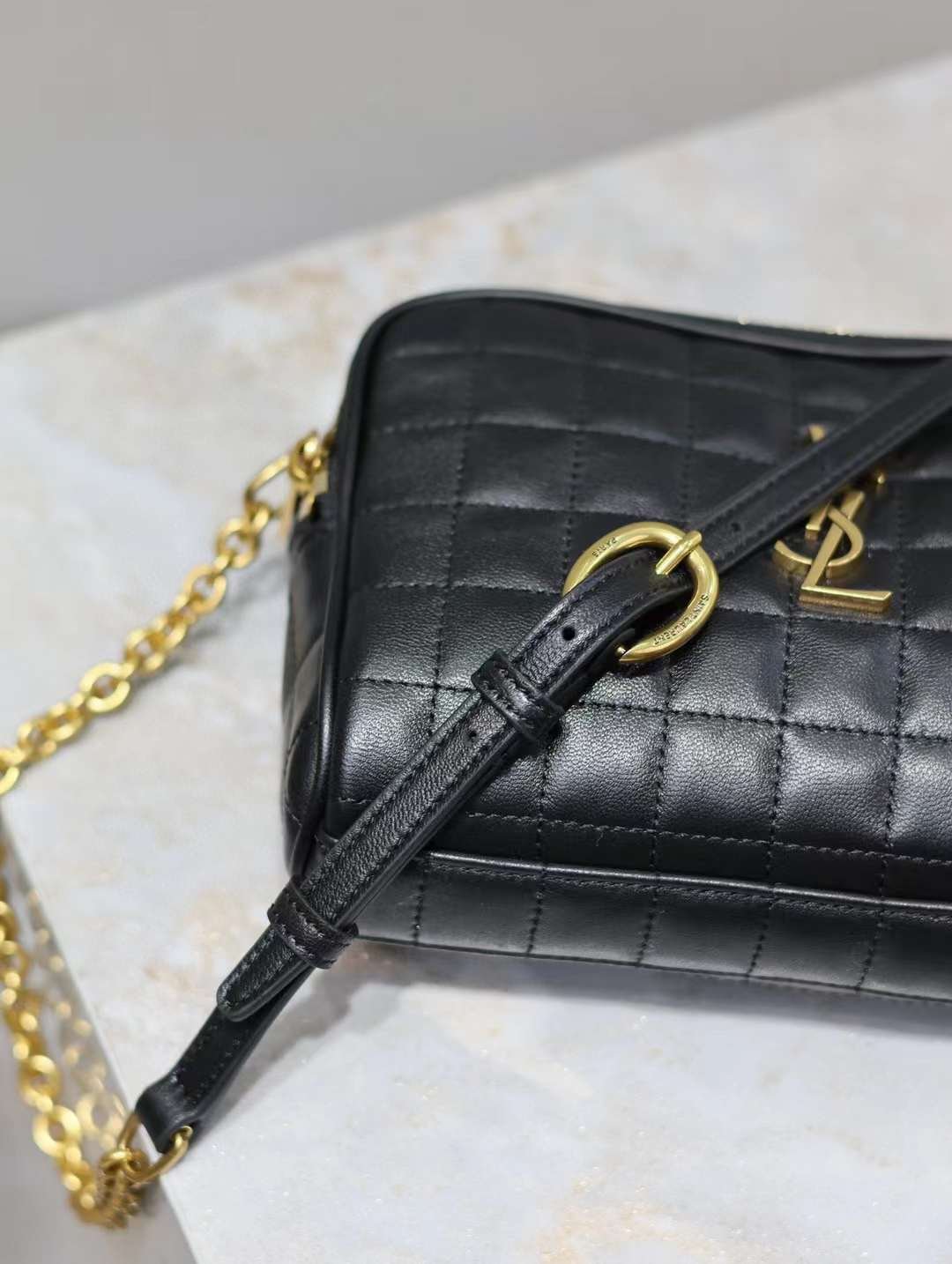 YSL CASSANDRE MATELASS CARR Mini Camera Bag in Lambskin