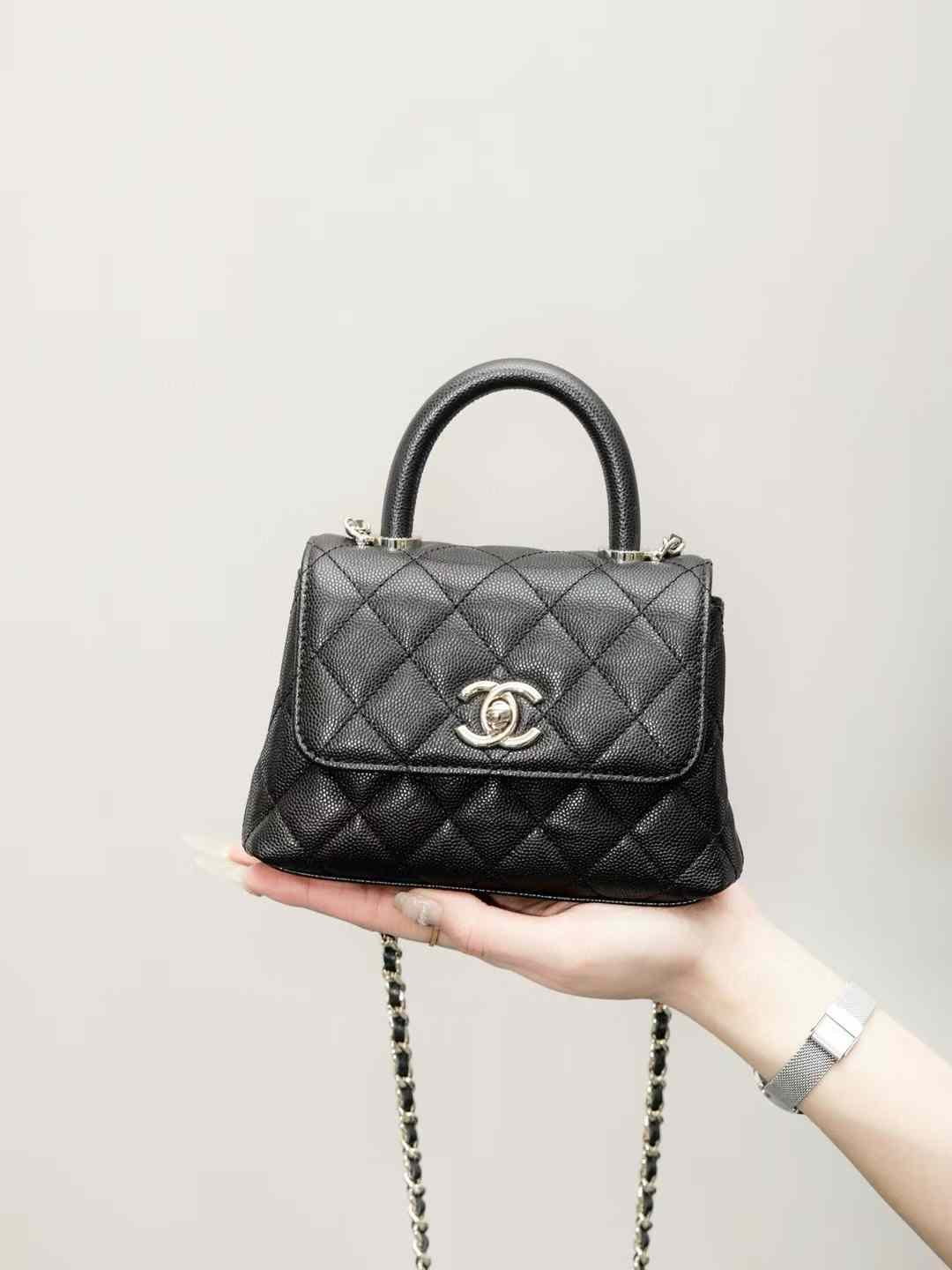 CHANEL MINI FLAP BAG WITH TOP HANDLE