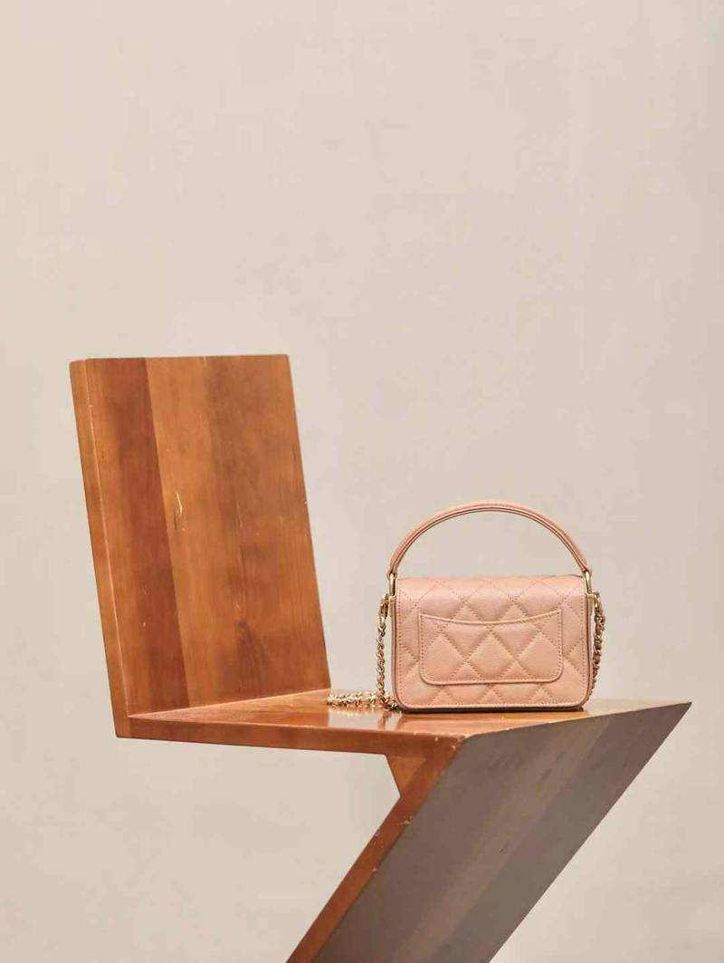 CHANEL MINI FLAP BAG WITH TOP HANDLE