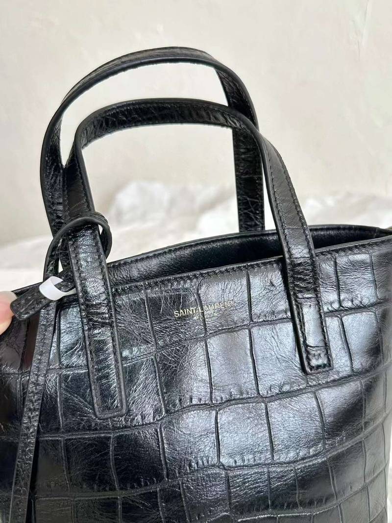 YSL mini  Crocodile print tote bag