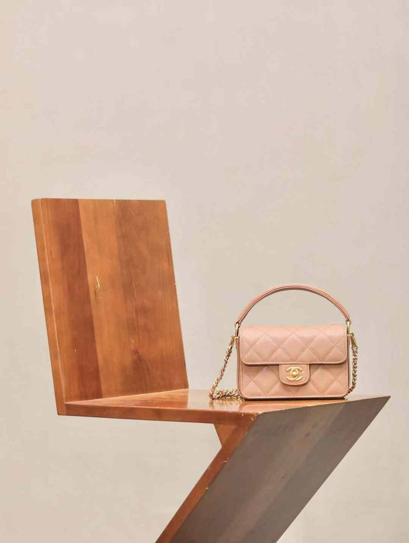 CHANEL MINI FLAP BAG WITH TOP HANDLE