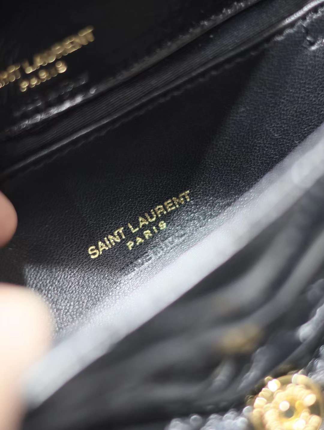 YSL mini college oil wax leather chain  postman bag