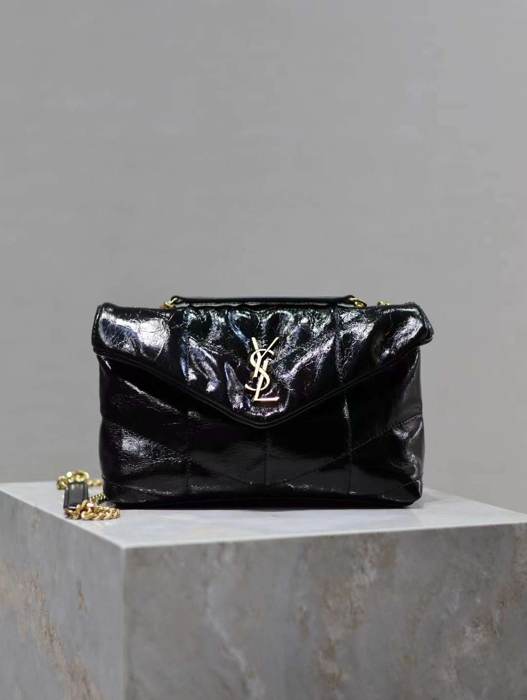 YSL Loulou Puffer mini Double chain bag