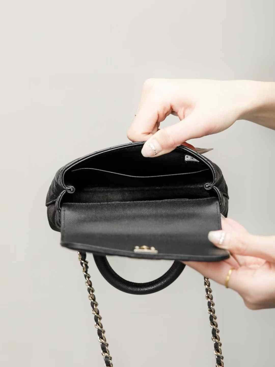 CHANEL MINI FLAP BAG WITH TOP HANDLE