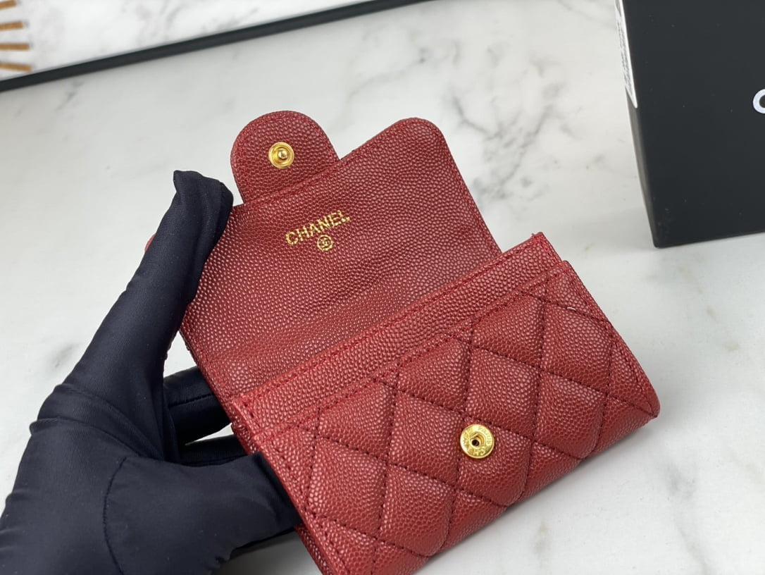 Chanel classic Card Bag   coin Wallet caviar cowhide AP0214 size:7.5 * 11.3 * 2.1 cm