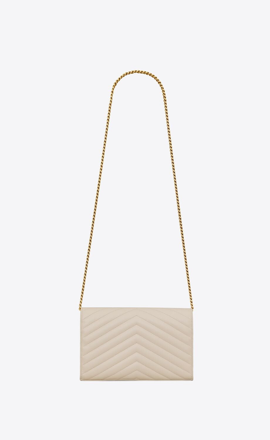 YSL / CASSANDRE MATELASS CHAIN WALLET IN LAMBSKIN 377828AAA449207