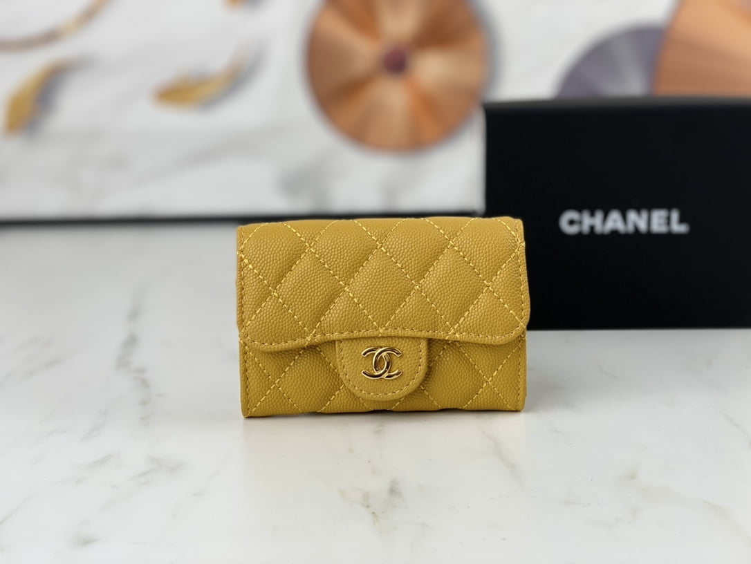 Chanel classic Card Bag   coin Wallet caviar cowhide AP0214 size:7.5 * 11.3 * 2.1 cm