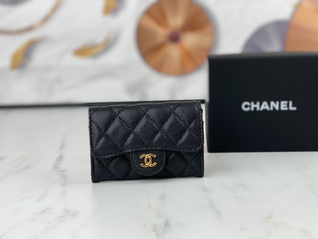 Chanel classic Card Bag   coin Wallet caviar cowhide AP0214 size:7.5 * 11.3 * 2.1 cm