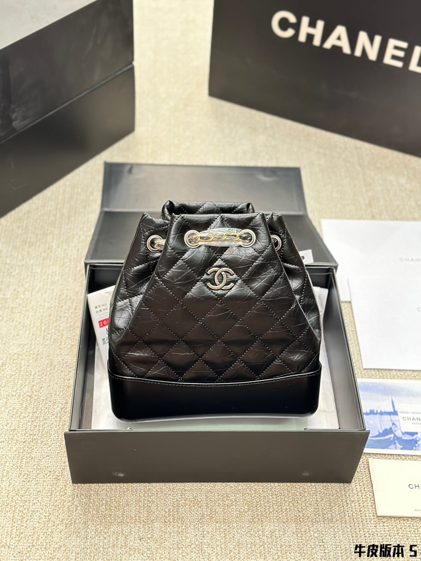 CHANEL Gabrielle Cowhide rgyle backpack 4 colors size: 23*23*10cm