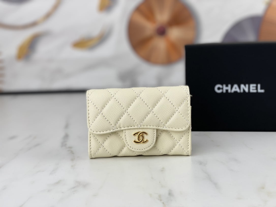Chanel classic Card Bag   coin Wallet caviar cowhide AP0214 size:7.5 * 11.3 * 2.1 cm