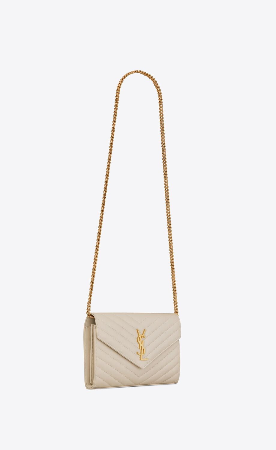 YSL / CASSANDRE MATELASS CHAIN WALLET IN LAMBSKIN 377828AAA449207