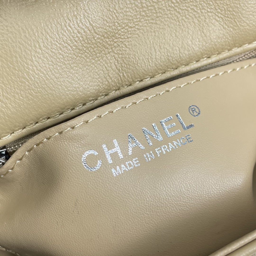 Chanel cf Square Fat 1115 sheepskin leather ginger size: 18*14*7cm