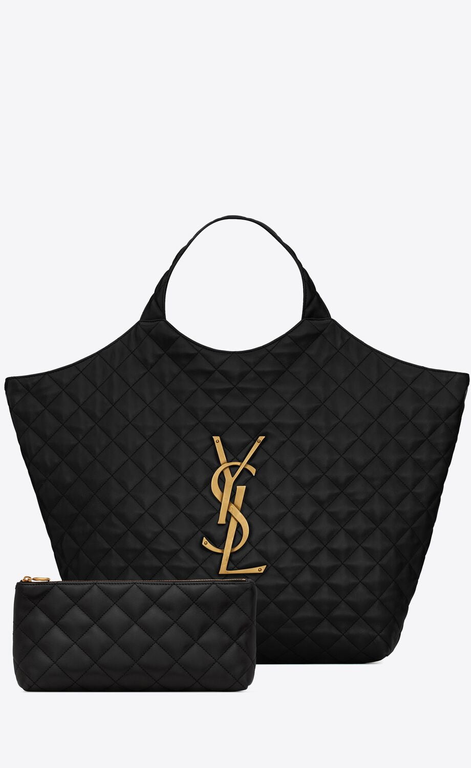 YSL / ICARE MAXI SHOPPING BAG IN QUILTED LAMBSKIN 698651AAANG1000