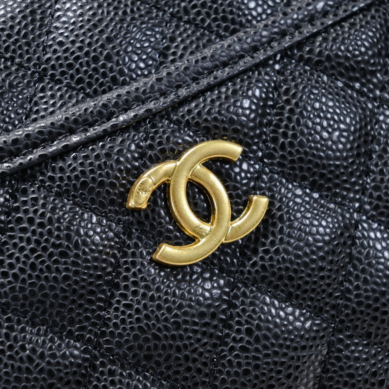 Chanel Caviar alphabet Camera chain crossbody black handle bag