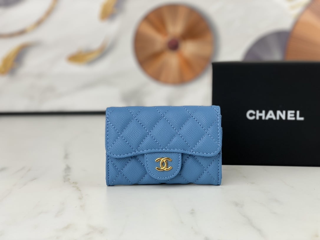 Chanel classic Card Bag   coin Wallet caviar cowhide AP0214 size:7.5 * 11.3 * 2.1 cm