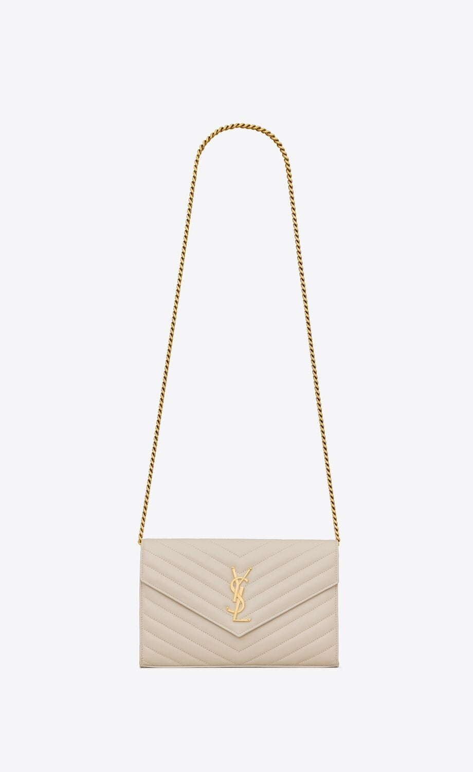 YSL / CASSANDRE MATELASS CHAIN WALLET IN LAMBSKIN 377828AAA449207