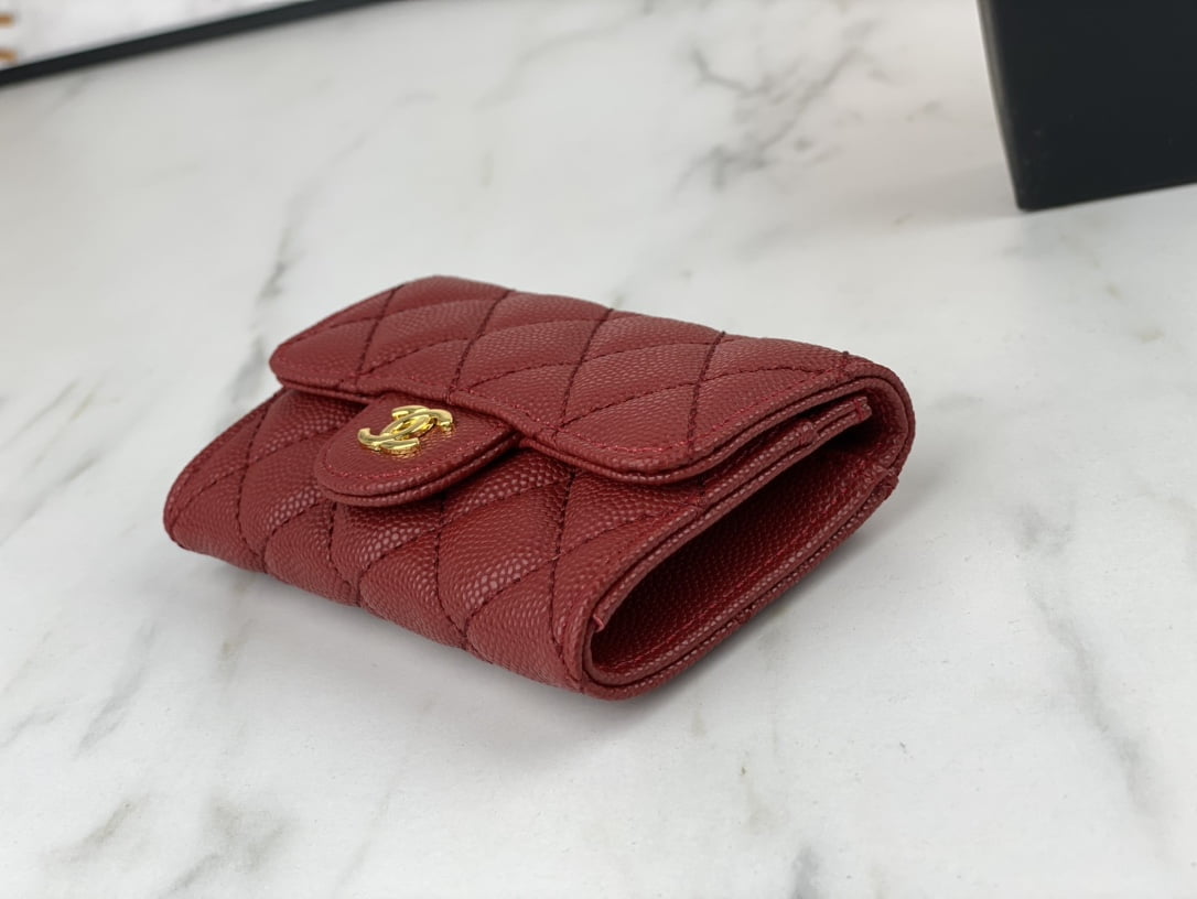 Chanel classic Card Bag   coin Wallet caviar cowhide AP0214 size:7.5 * 11.3 * 2.1 cm