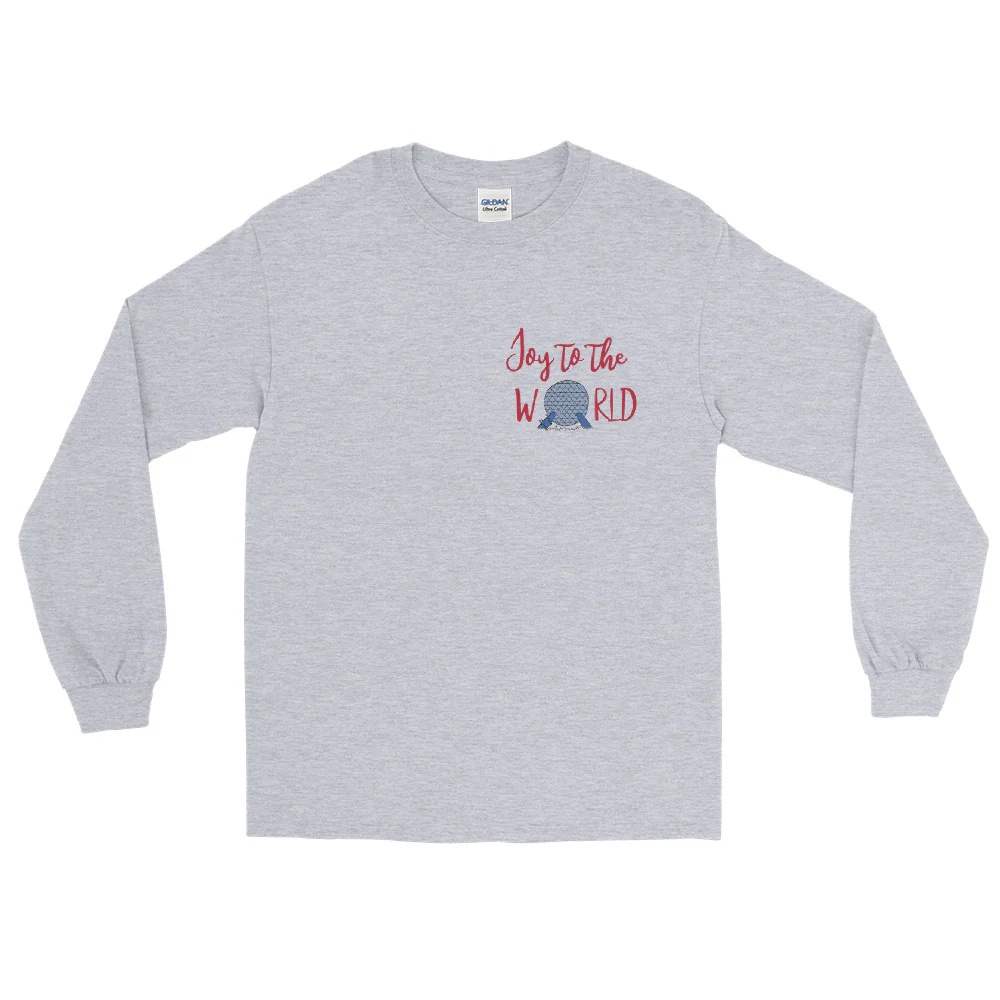 Epcot Holiday Long Sleeve Joy to the World Showcase Christmas Men__ Long Sleeve Shirt