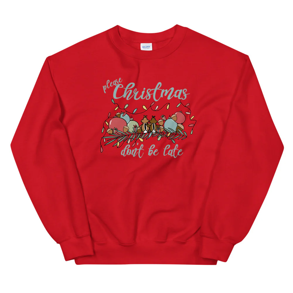 Chip and Dale Christmas Sweatshirt Please Christmas Don't Be Late Chipmunk Song Sweatshirt