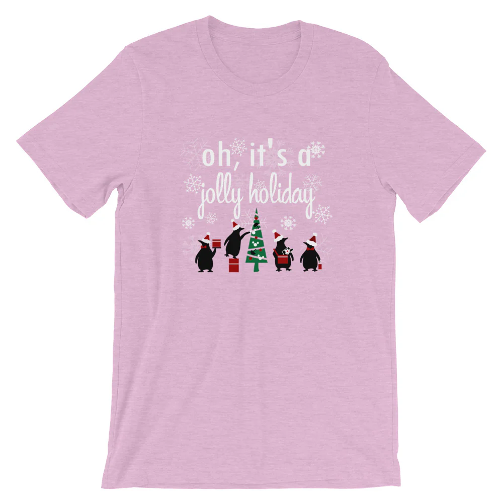 Jolly Holiday Disney Christmas Tree T-Shirt Penguins Mary Poppins