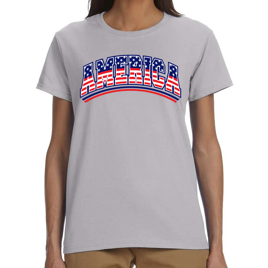Women's America Stars and Stripes T-Shirt