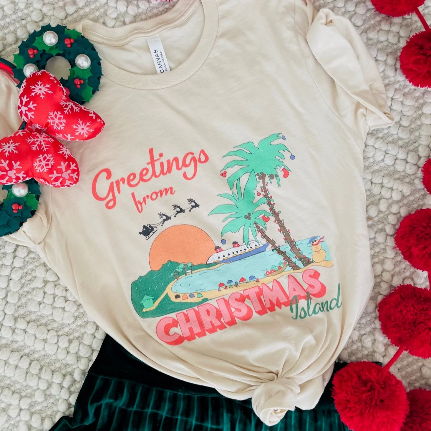 Castaway Cay Christmas Island Disney Cruise Line Very Merrytime Unisex t-shirt