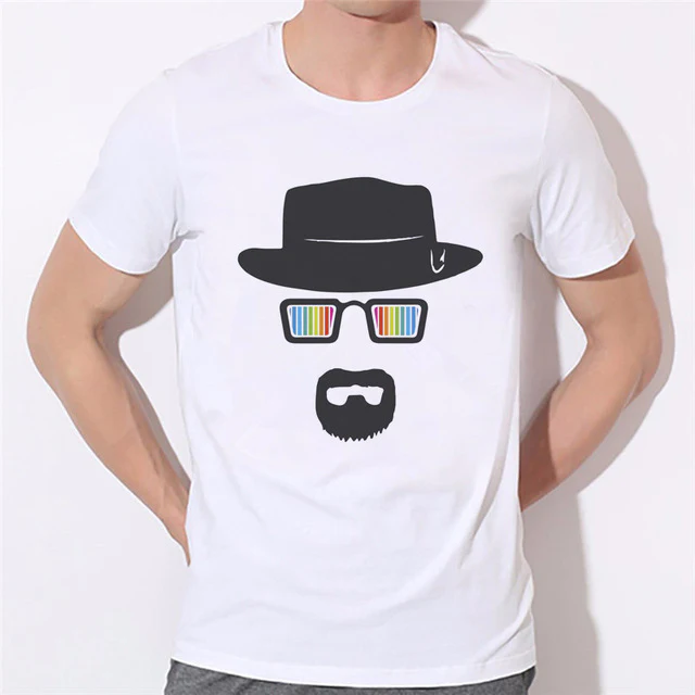 Fashion Breaking Bad T Shirts Men Heisenberg  Hombre Men Tee Shirt Tops Sleeve boy T-shirts 43N-4#