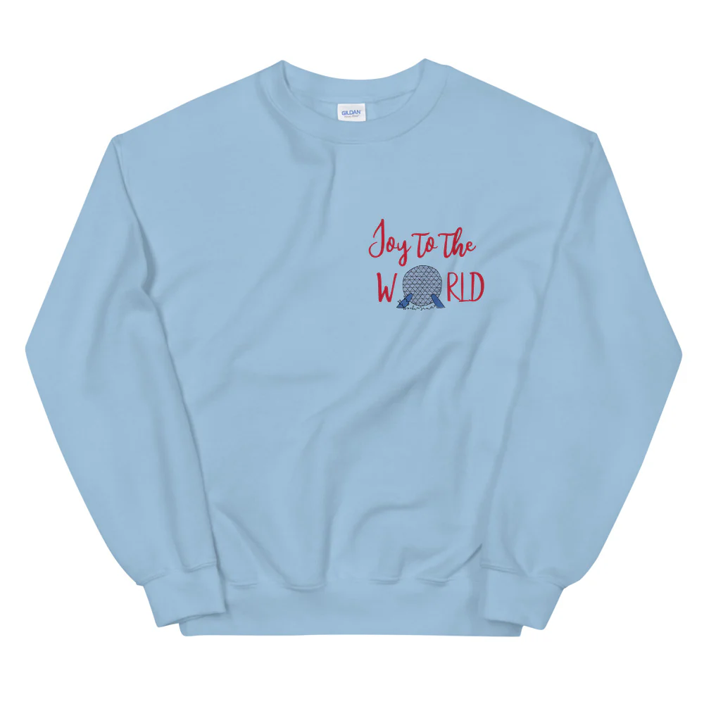 Epcot Holiday Sweatshirt Joy to the World Showcase Christmas Unisex Crew Sweatshirt