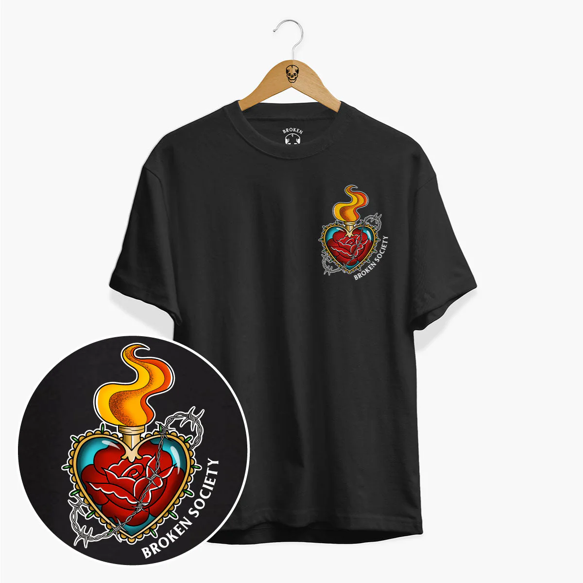 Sacred Heart Front Print T-shirt (Unisex)