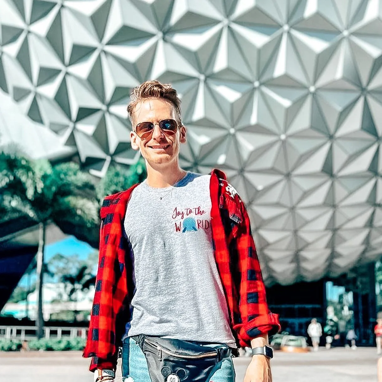 Epcot Holiday T-Shirt Joy to the World Showcase Christmas Short-Sleeve Unisex T-Shirt