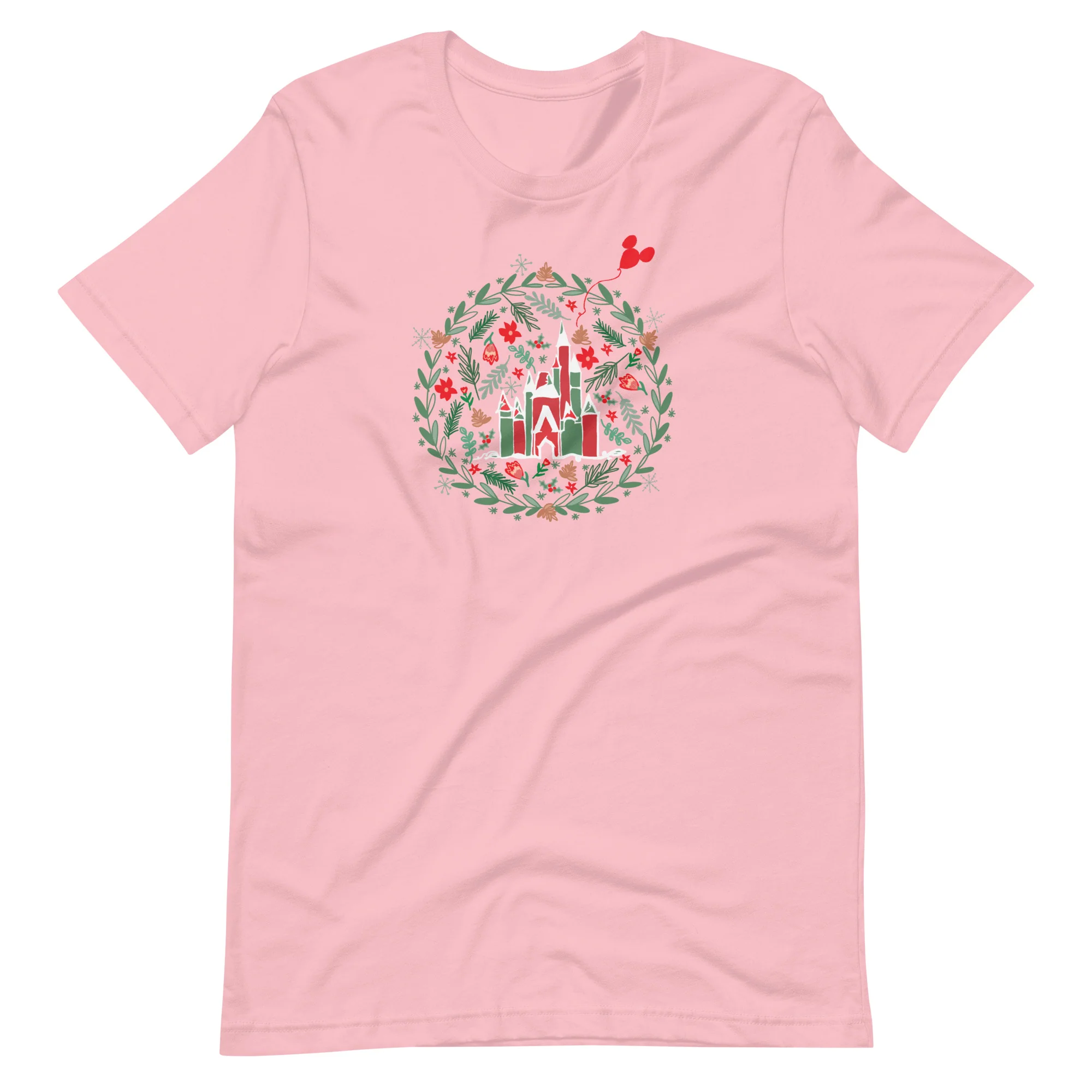 Cinderella's Castle Christmas T-Shirt Christmas Garden Disney Holiday T-Shirt