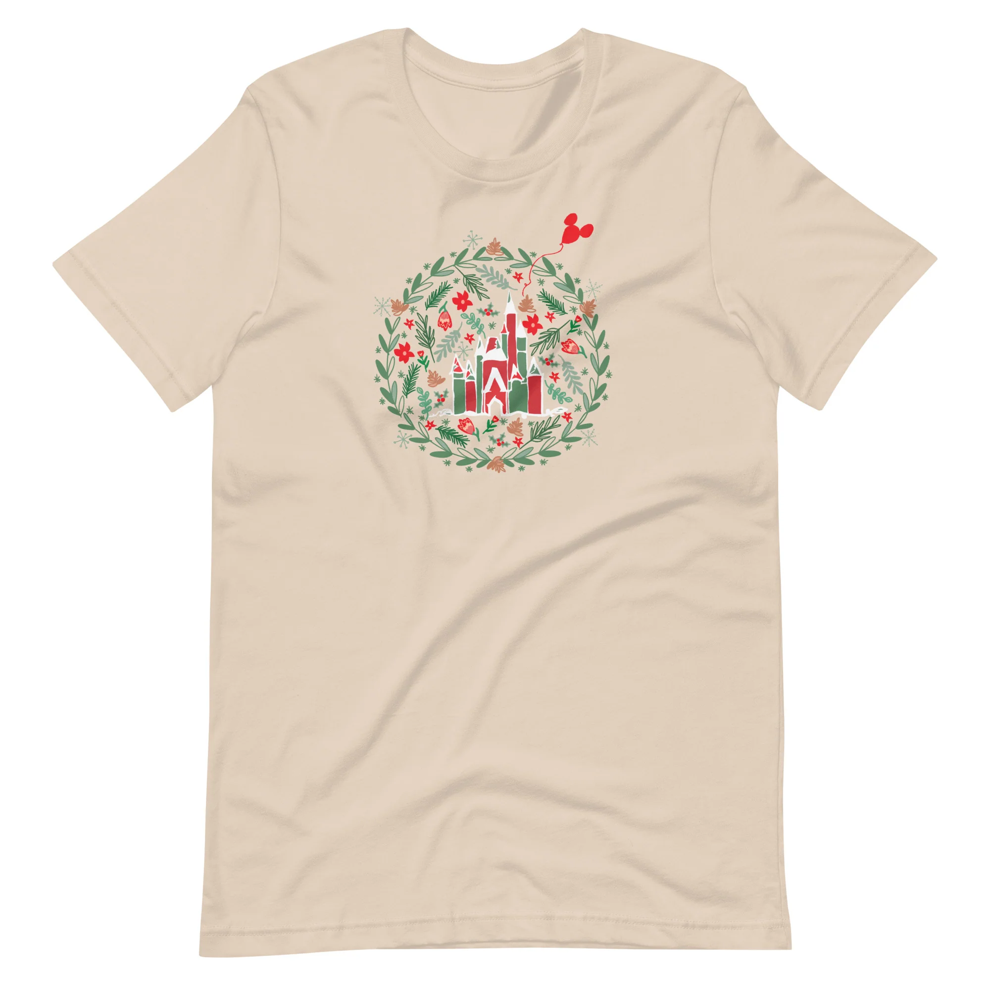 Cinderella's Castle Christmas T-Shirt Christmas Garden Disney Holiday T-Shirt