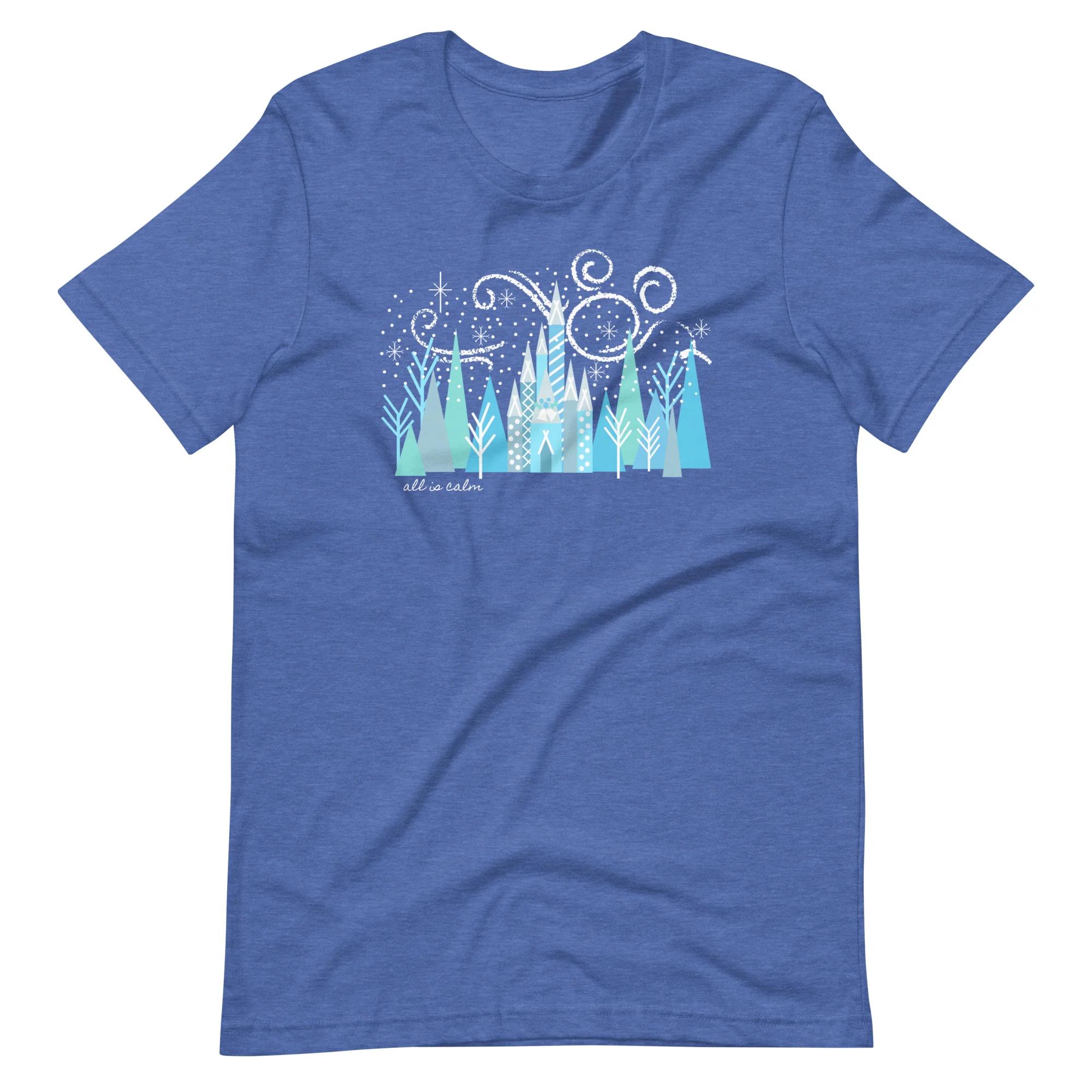 Disney Christmas Castle All is Calm T-Shirt Hidden Mickey Christmas T-Shirt