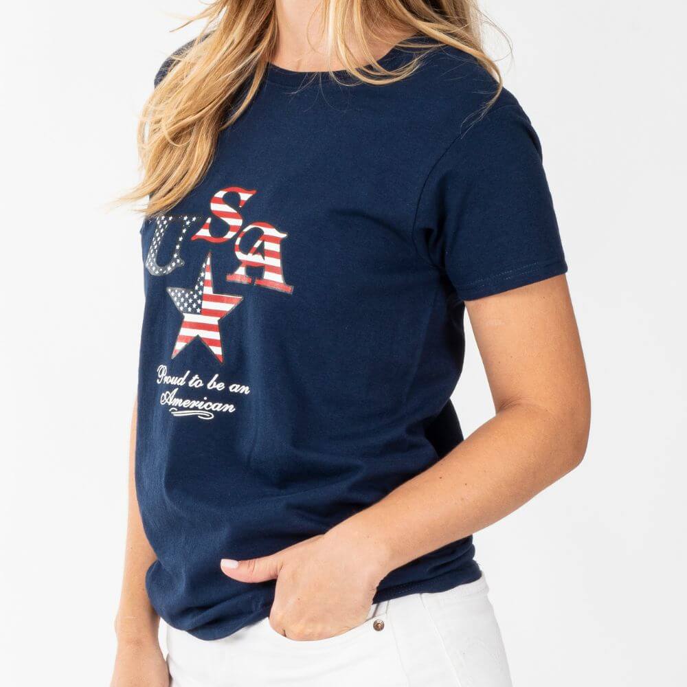 Women's USA Star Proud to be an American T-Shirt