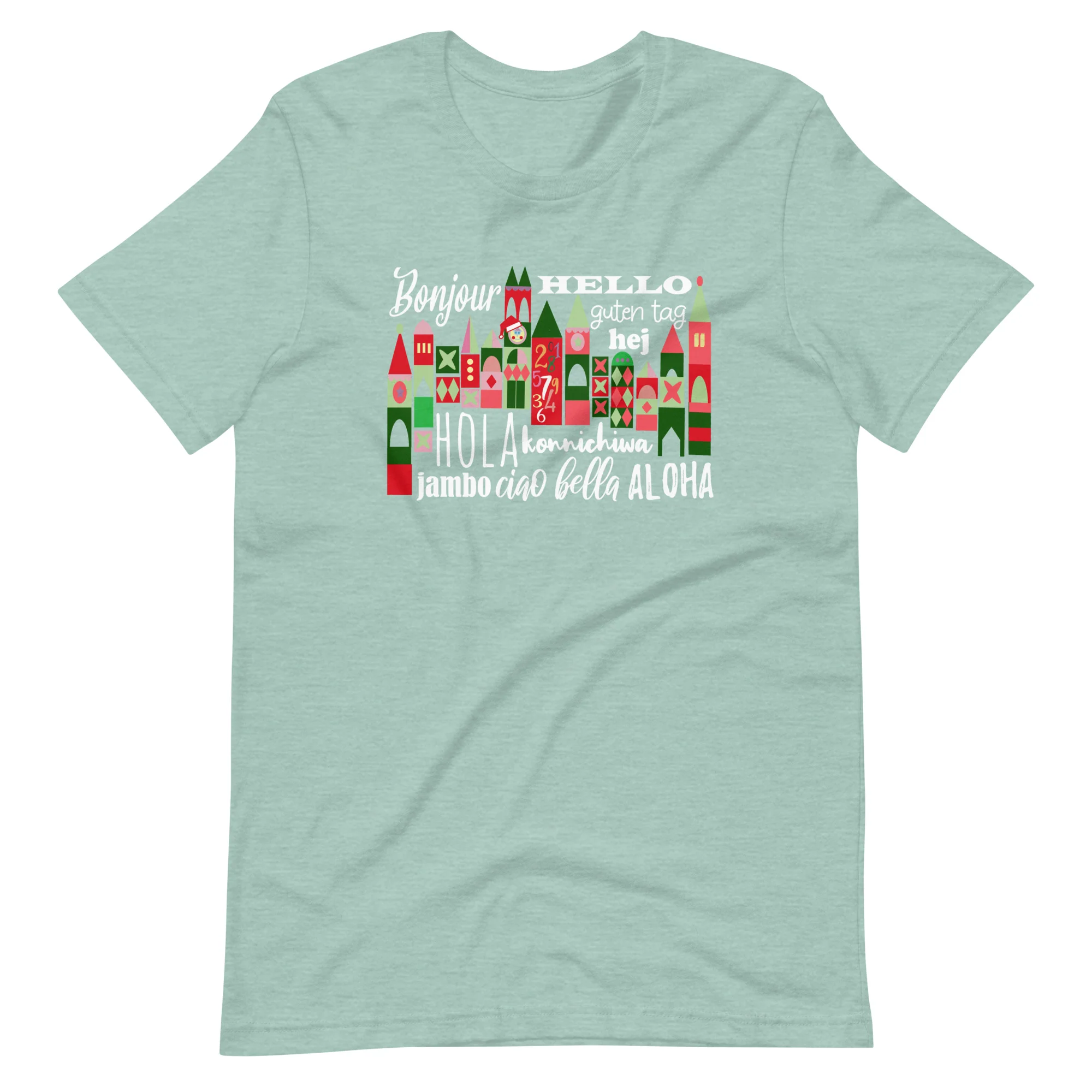 Small World Holiday T-Shirt Disney Small World Many Languages Christmas T-Shirt