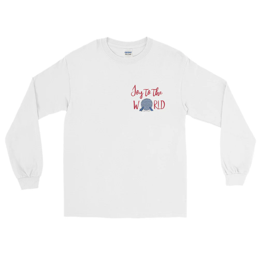 Epcot Holiday Long Sleeve Joy to the World Showcase Christmas Men__ Long Sleeve Shirt