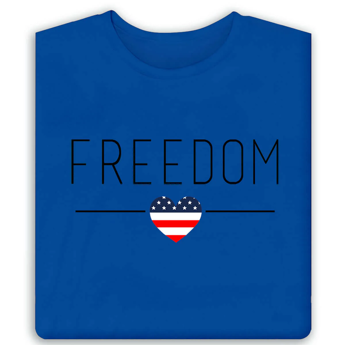 Women's Freedom Flag Heart T-Shirt