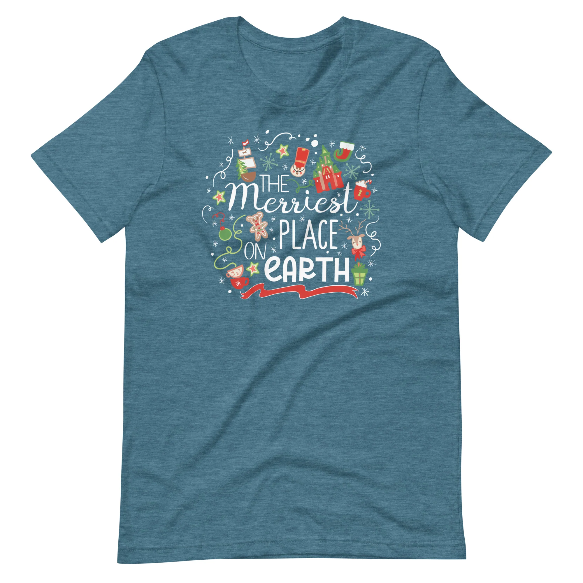 Disney Christmas Merriest Place on Earth T-Shirt Disney Parks Holiday Shirt Disney Family T-shirt