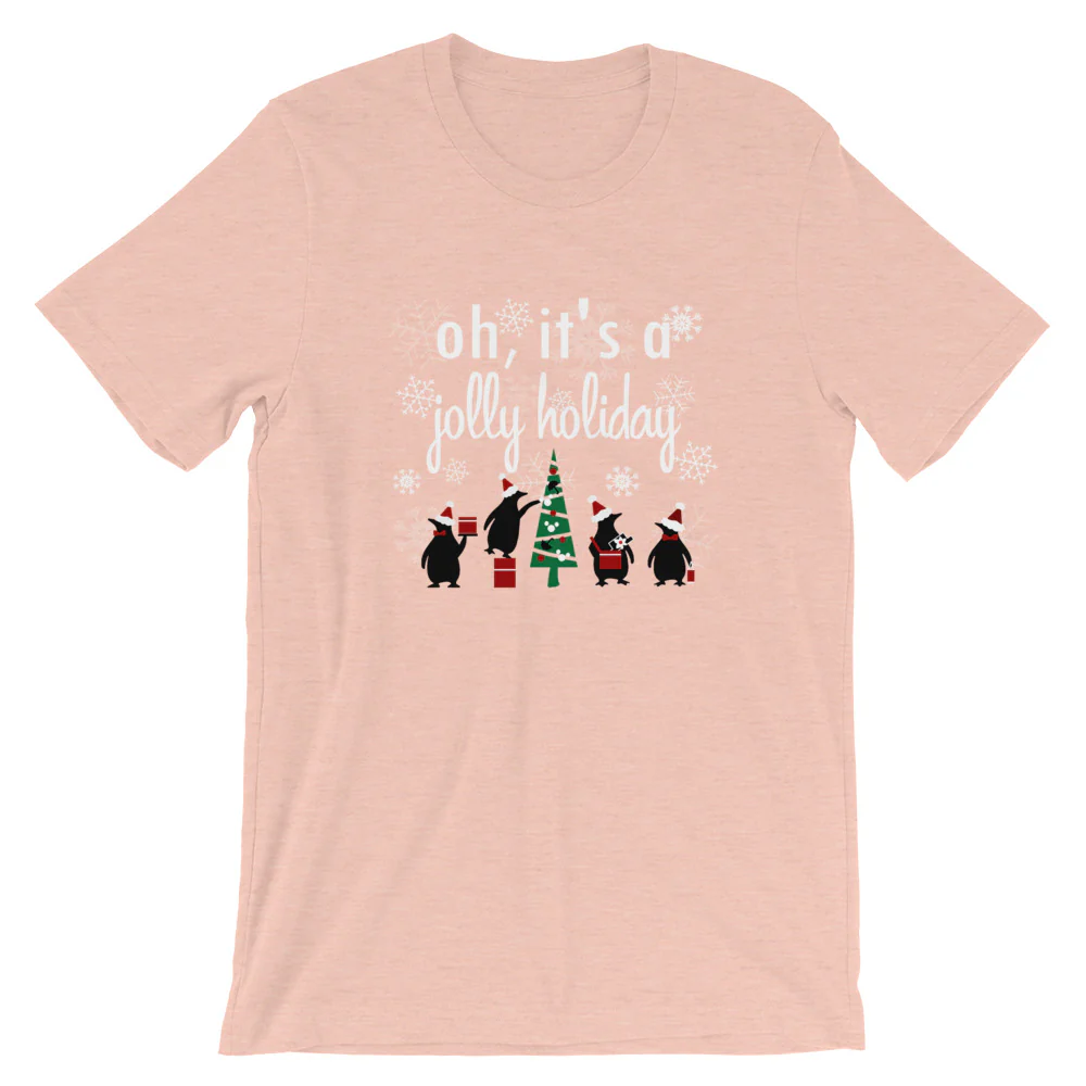 Jolly Holiday Disney Christmas Tree T-Shirt Penguins Mary Poppins