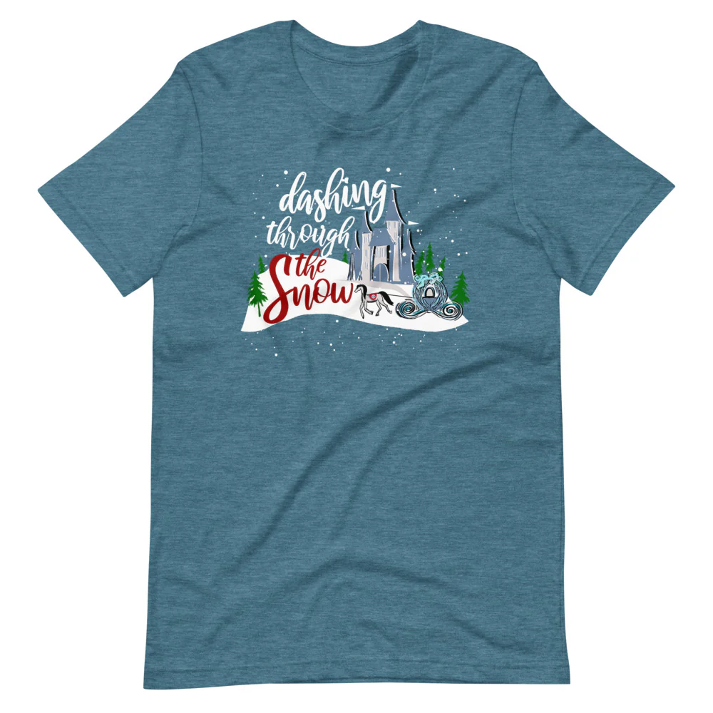 Cinderella Christmas Dashing Through the Snow Disney T-Shirt