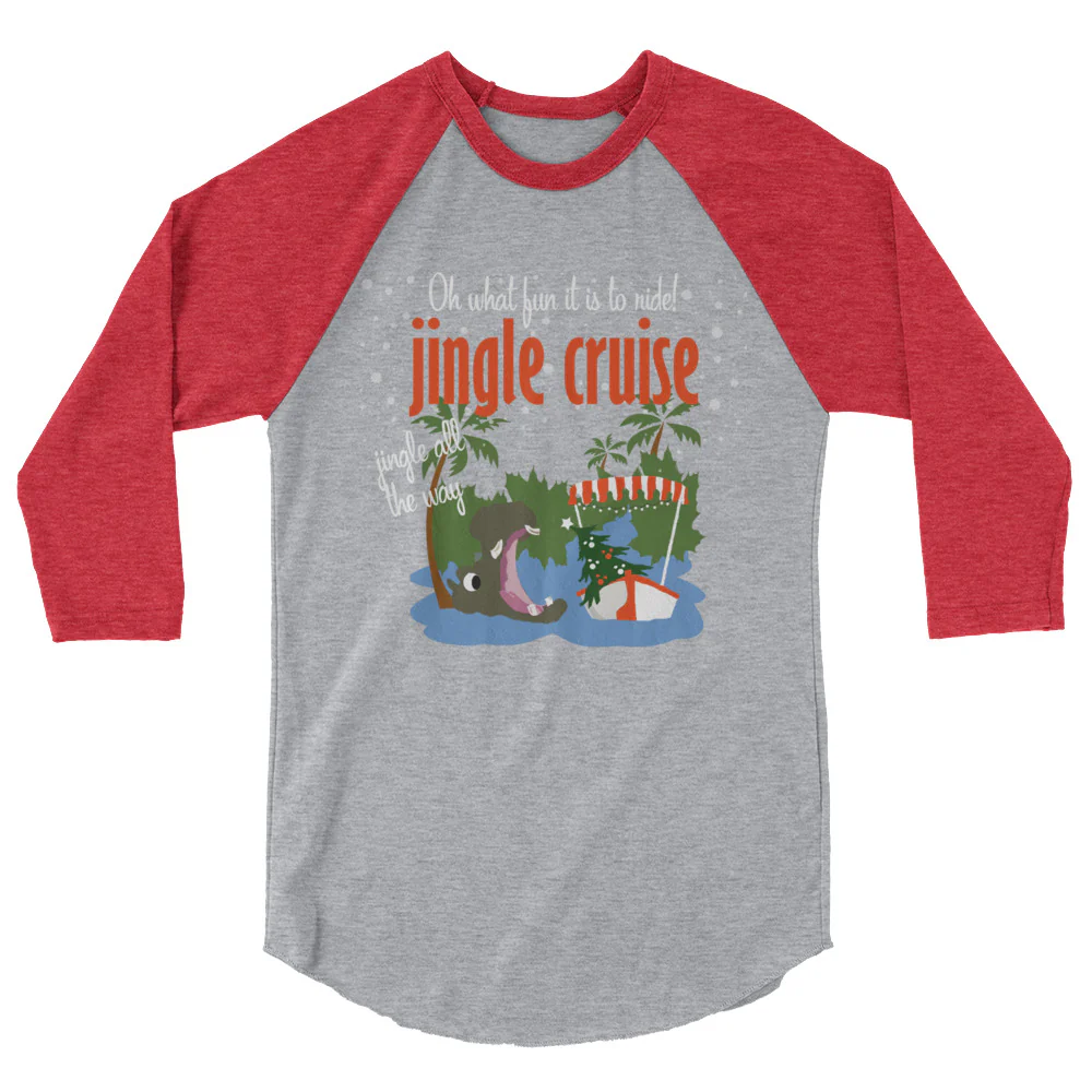 Jingle Cruise Hippo Raglan Jungle Cruise Disney Christmas Raglan